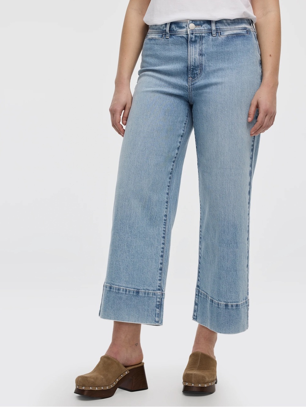 Straight-Leg High-Rise Cropped Mariner Jean, 36